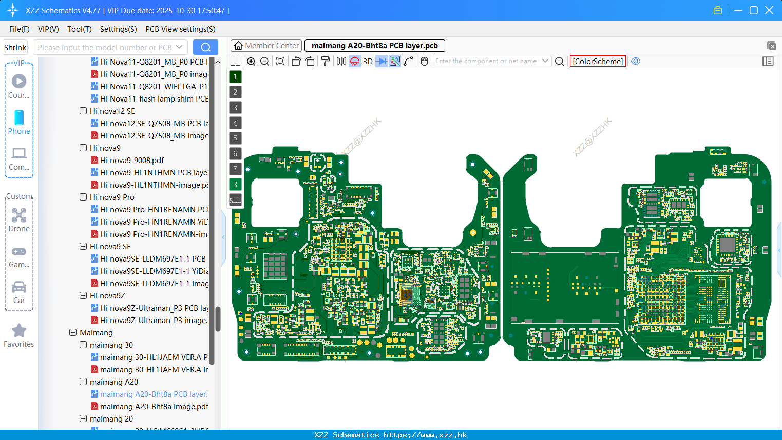 Huawei Maimang A20-Bht8a PCB Layer